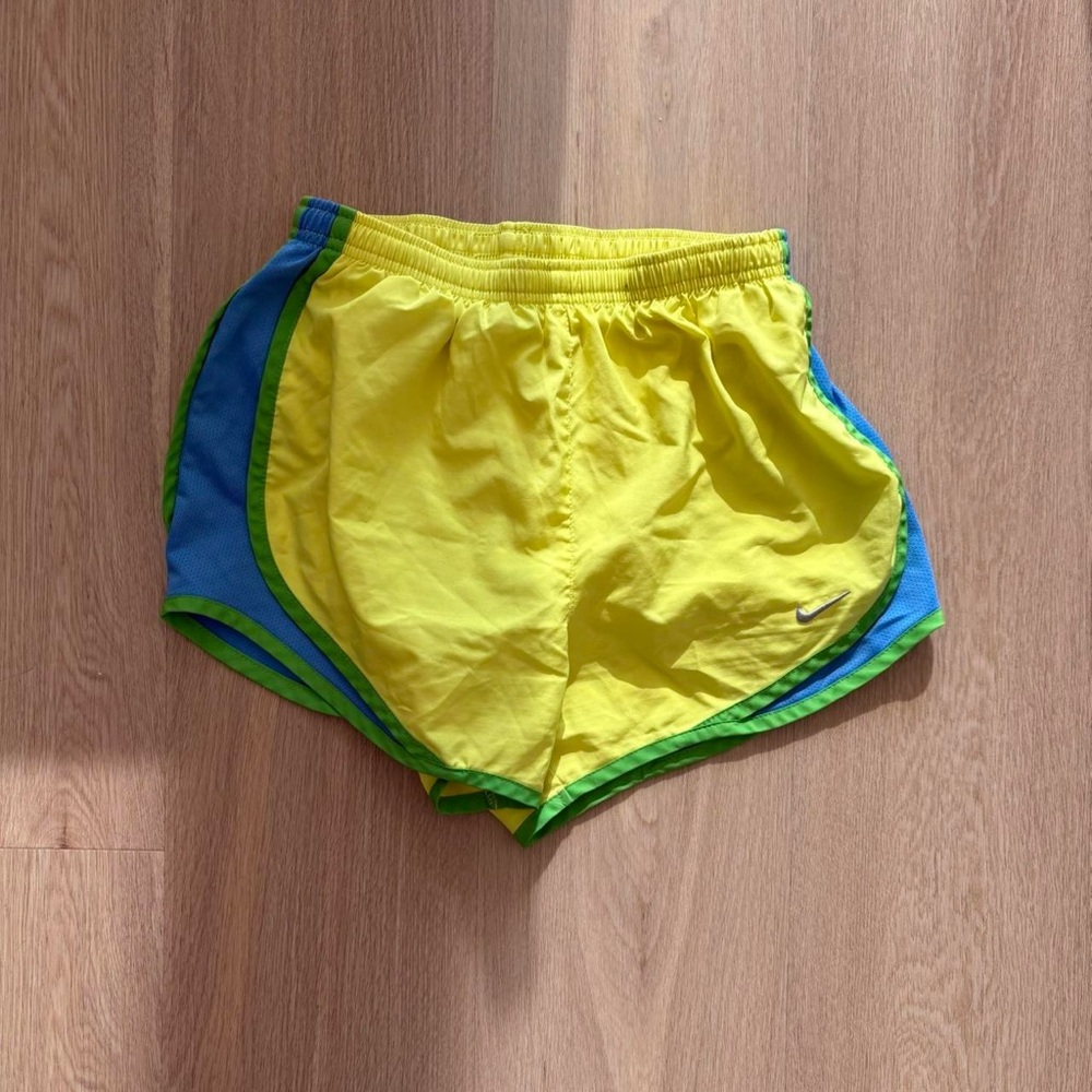 Great condition size XS Nike Yellow/Blue/Green Running Shorts